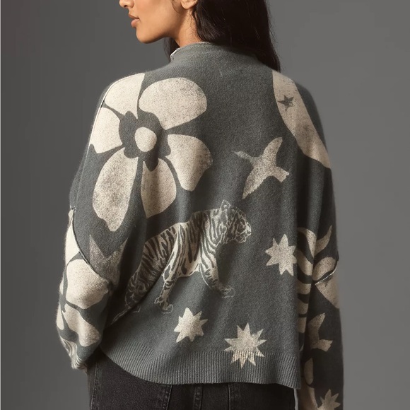 Anthropologie The Alani Cashmere Mock-Neck Sweater by Pilcro Size Small NWOT - Picture 4 of 9